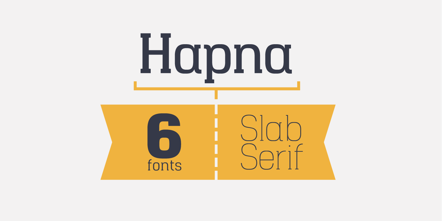 Beispiel einer Hapna Slab Serif Light-Schriftart